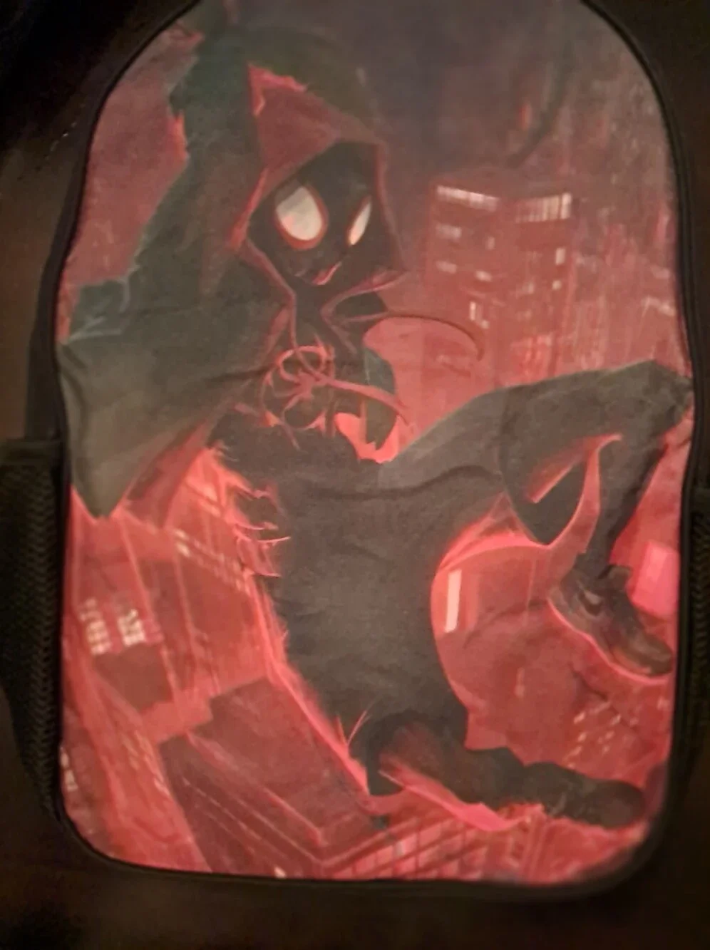 Kids Red & Black Graphic Spider Hero Backpack Set